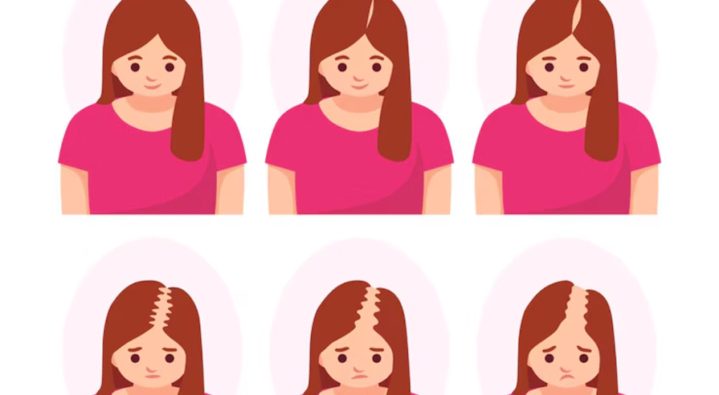 hair types diagram.