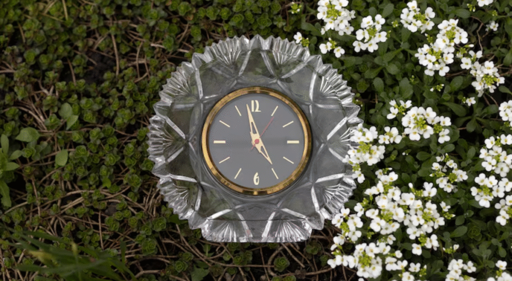 tischling stone weighted clock.